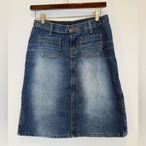 Abercrombie and Fitch Denim Blue Women's Skirt y2k vintage 90s